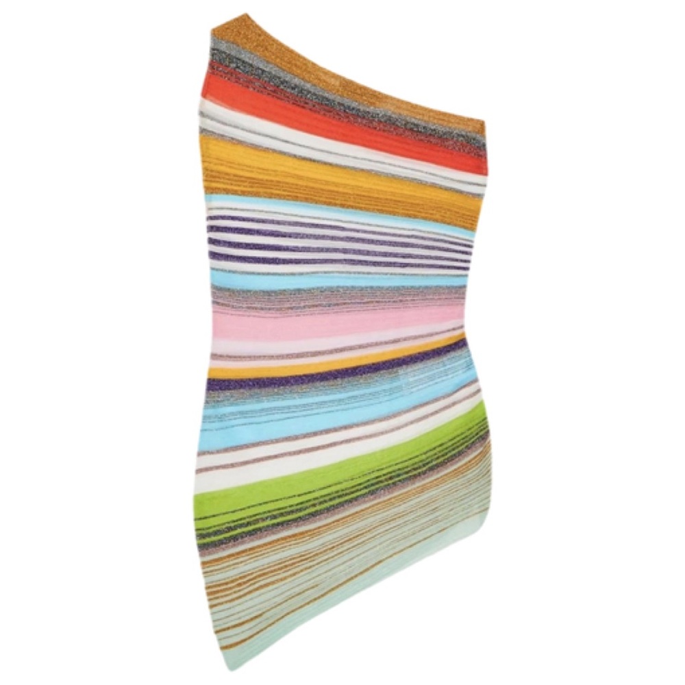 Missoni one shoulder knit mini dress NWT